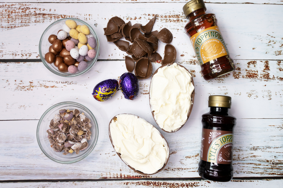 Ingredients for Easter Egg Cheesecakes