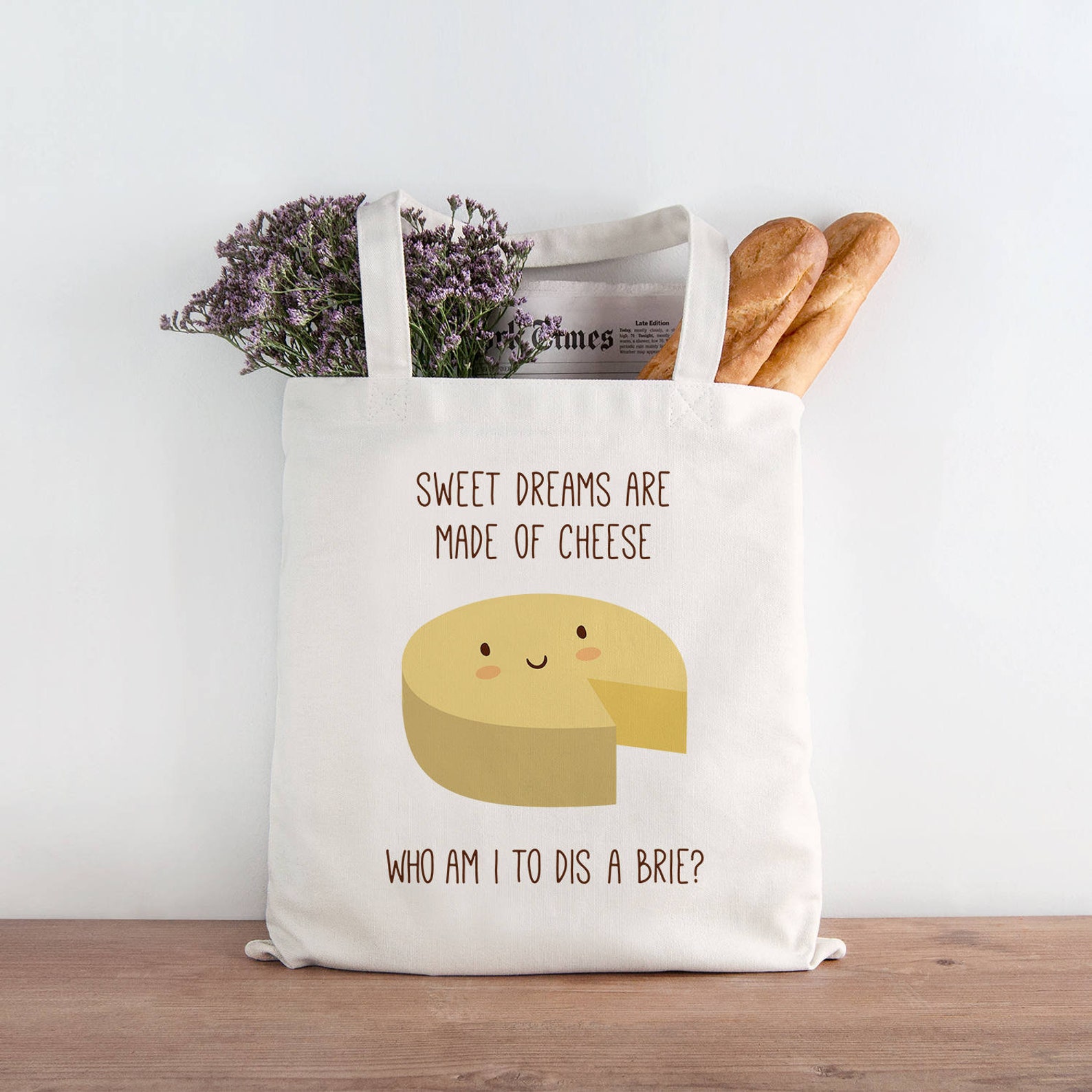 cheese tote bag
