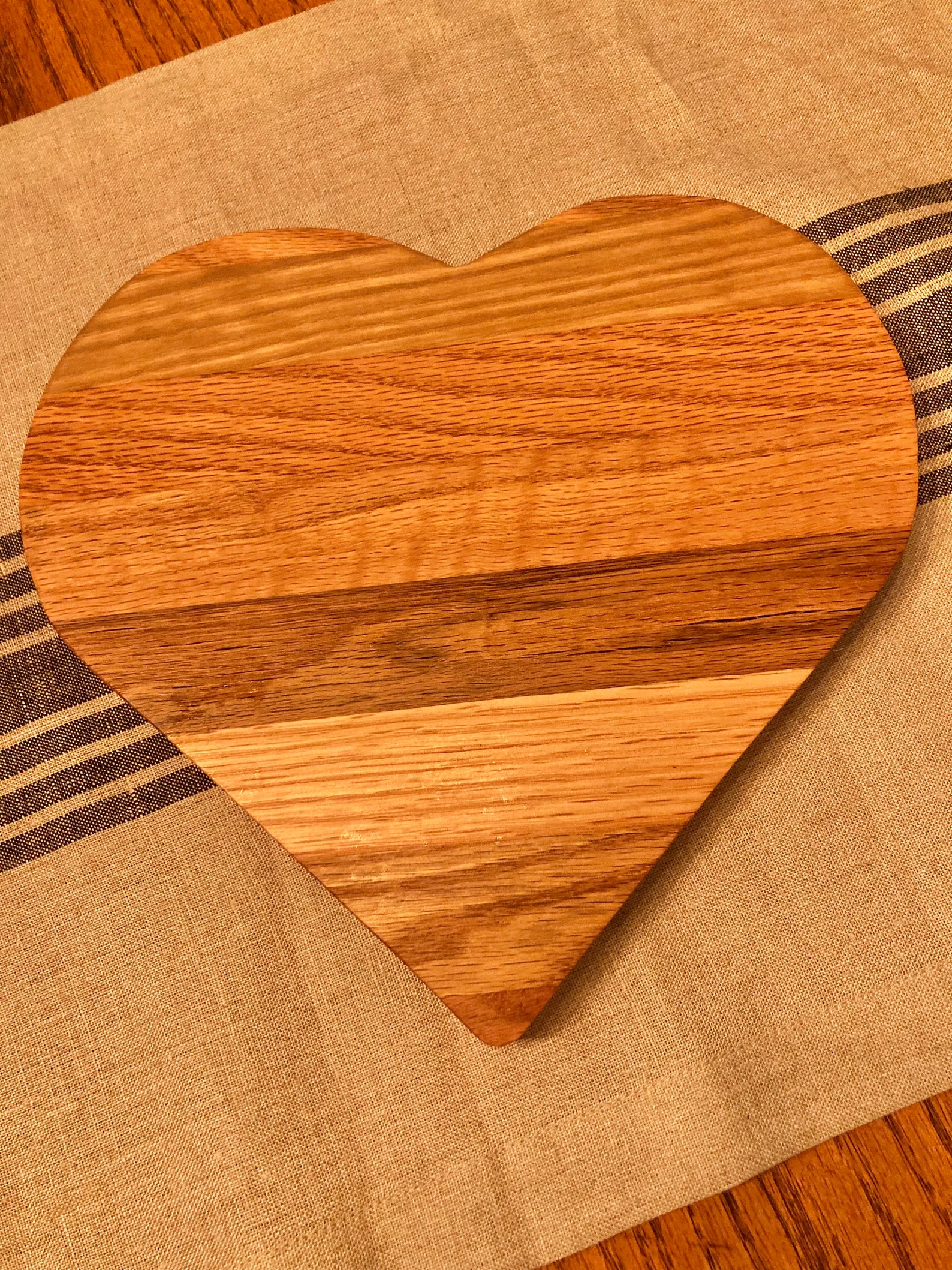 Farmhouse style heart shaped wooden board